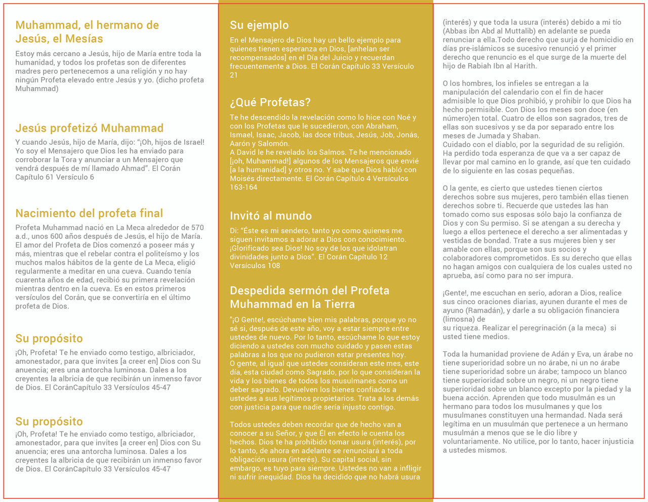 Prophet Muhammad (Spanish Dawah Brochure)