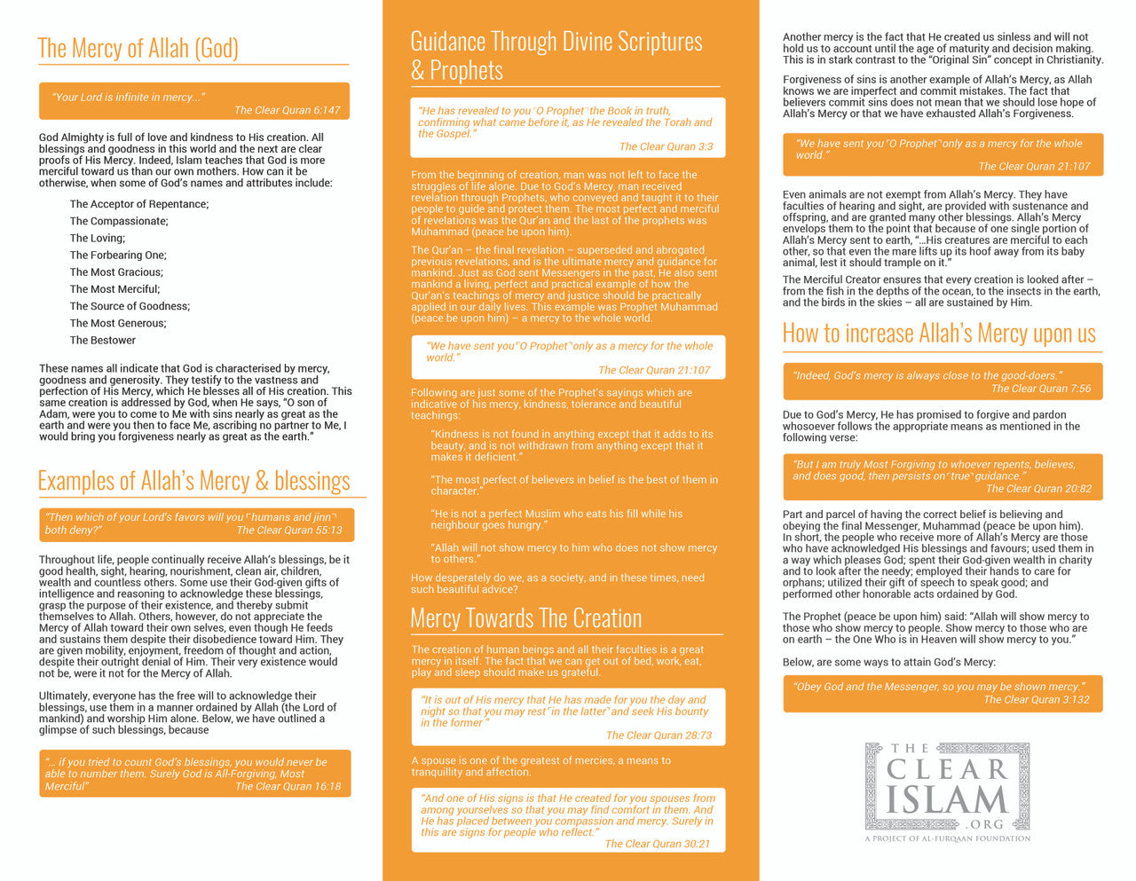 The Mercy of Allah (God)